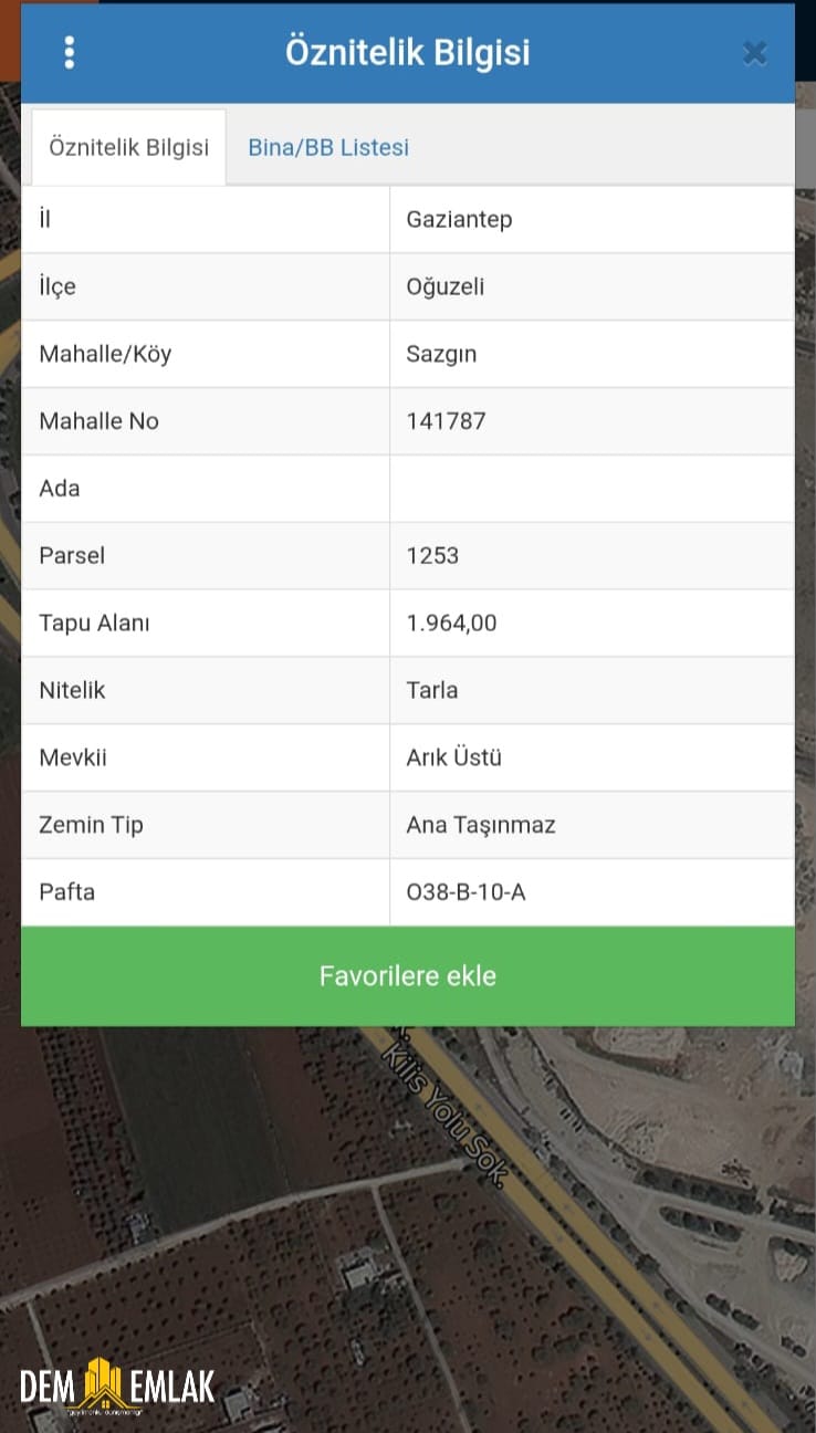 SATILIK   OĞUZELİ HAVALİMANI ÇIKIŞI KİLİS YOLUNA SIFIR   ZEYTİN BAHÇESİ  2 TARAFI YOL 